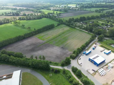 Aerial view of the commercial area