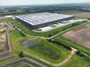 Aerial view of the commerical area