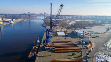 Luftbild Kran am NOK