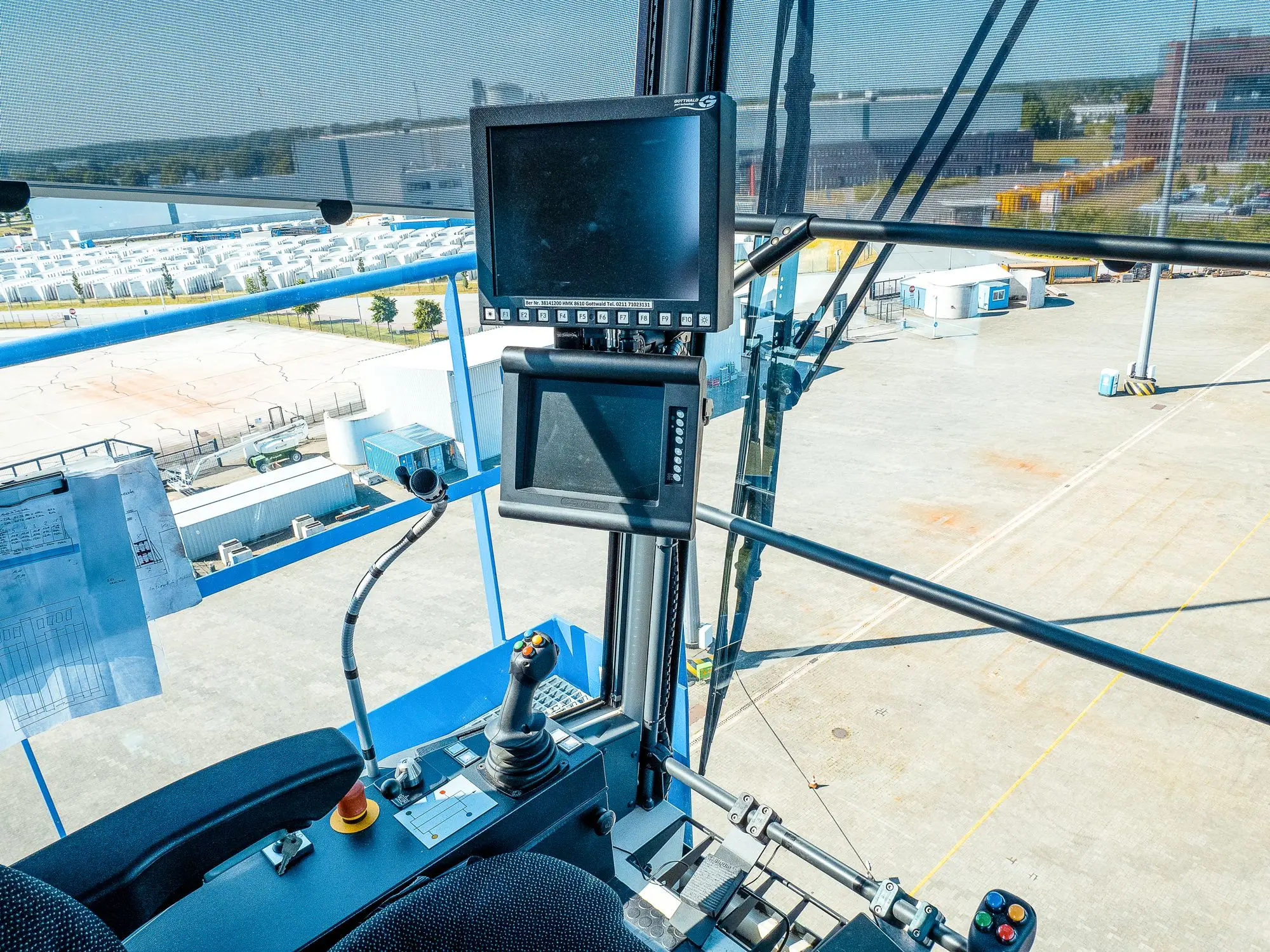 View from the cab of a crane